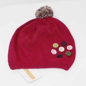 NWT Gymboree 5-7 hat Pups & Kisses red girl's winter